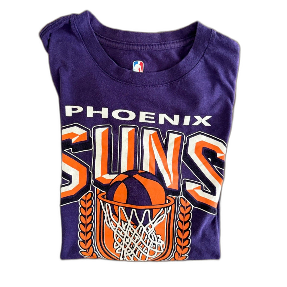 NBA Phoenix Suns Hardwood Classics Basketball Graphic Tee Purple Size L